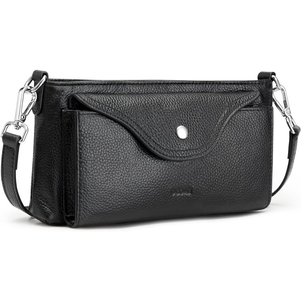 S-ZONE Leather Crossbody Bags for Women RFID Small Purse - Picture 8 of 8